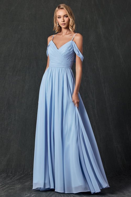 Juliet Ice Blue Long Formal Dresses