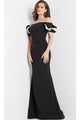 Long Prom Dress 07017 by Jovani - Black/White / Prom