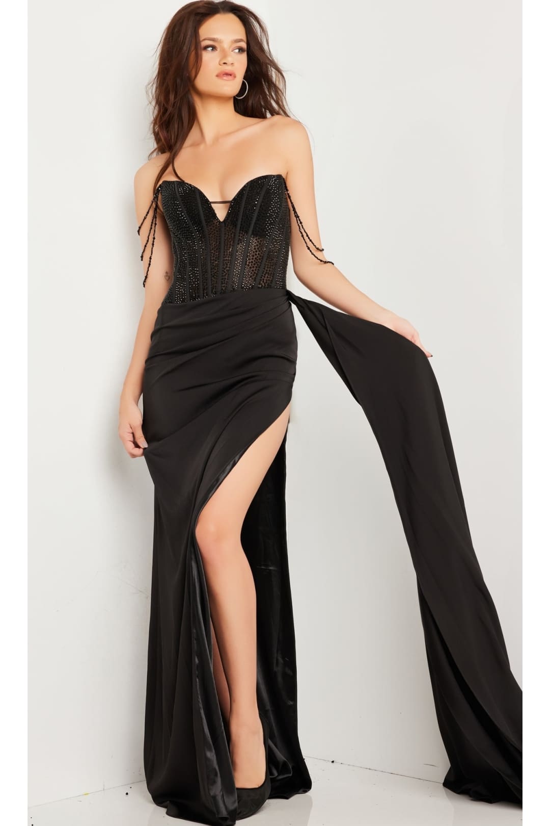 Long Prom Dress 36538 by Jovani - Black / Prom