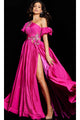 Long Prom Dress 36872 by Jovani - Fuchsia / Prom