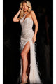 Long Prom Dress 37442 by Jovani - Off-White/Nude / Apparel & Accessories > Clothing > Dresses