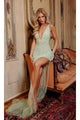 Long Prom Dress 63405 by Jovani - Pale/Green / Apparel & Accessories > Clothing > Dresses