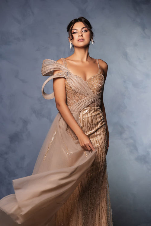Long Prom Dress A-Line Sequin Pageant Gown By Royal Queen RQ8175B - Dress