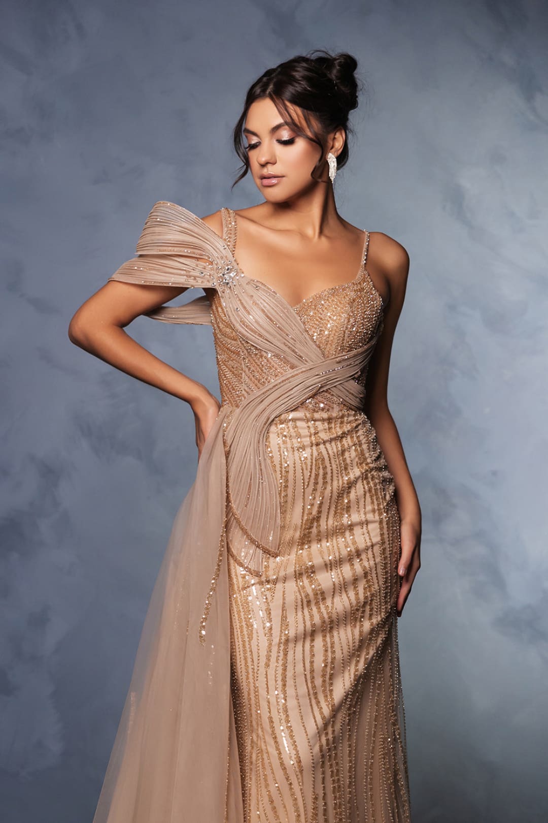 Long Prom Dress A-Line Sequin Pageant Gown By Royal Queen RQ8175B - Dress
