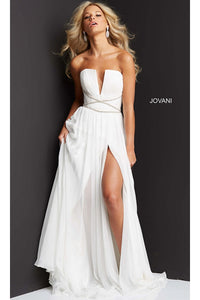 Long Prom Dress by Jovani 05971 - Off-White / Prom