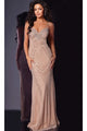 Long Prom Dress: Jovani 34312 - Nude / 00 - Apparel & Accessories > Clothing > Dresses