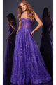 Long Prom Dress: Jovani 37413 - Purple / Prom