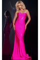 Long Prom Dress: Jovani 38655 - Hot Pink / Prom