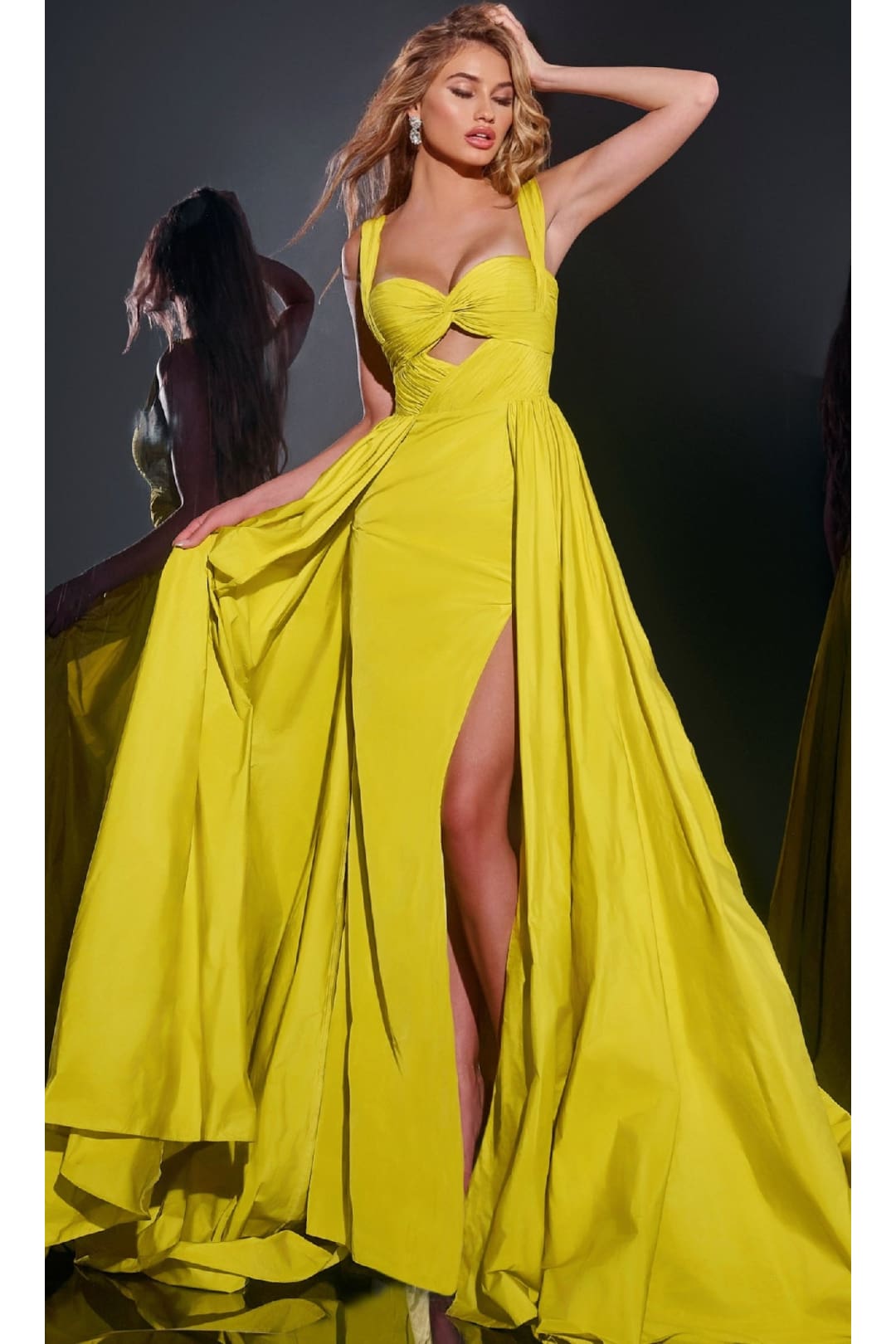 Long Prom Dress: Jovani 38957 - Lime / Prom