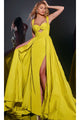 Long Prom Dress: Jovani 38957 - Lime / Prom