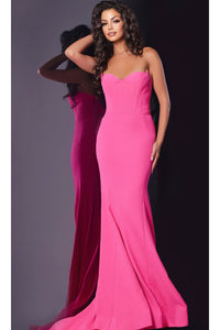 Long Prom Dress: Jovani 38974 - Hot Pink / Prom