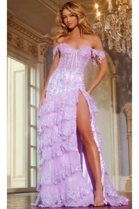 Long Prom Dress: Jovani 40397 - Lilac / Prom