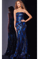 Long Prom Dress: Jovani 40765 - Navy/Royal / Prom