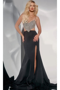 Long Prom Dress: Jovani 40884 - Black / Prom