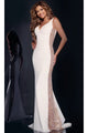 Long Prom Dress: Jovani 42025 - Off White / Prom