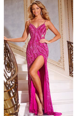 Long Prom Dress: Jovani 42176 - Fuchsia / Prom
