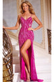 Long Prom Dress: Jovani 42176 - Fuchsia / Prom