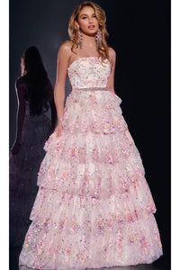 Long Prom Dress: Jovani 42190 - White / Prom