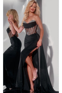 Long Prom Dress: Jovani 42226 - Black / Prom