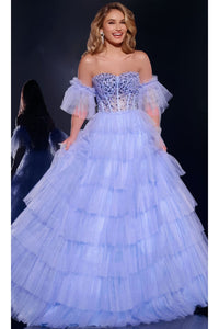 Long Prom Dress: Jovani 42249 - Blue / Prom