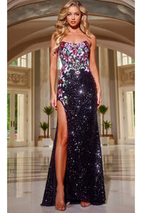 Long Prom Dress: Jovani 42303 - Black / Prom