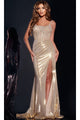 Long Prom Dress: Jovani 42343 - Gold / Prom
