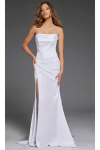 Long Prom Dress: Jovani 42355 - Off White / Prom