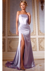 Long Prom Dress: Jovani 42355 - Silver / Prom