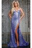 Long Prom Dress: Jovani 42423 - Periwinkle / Prom