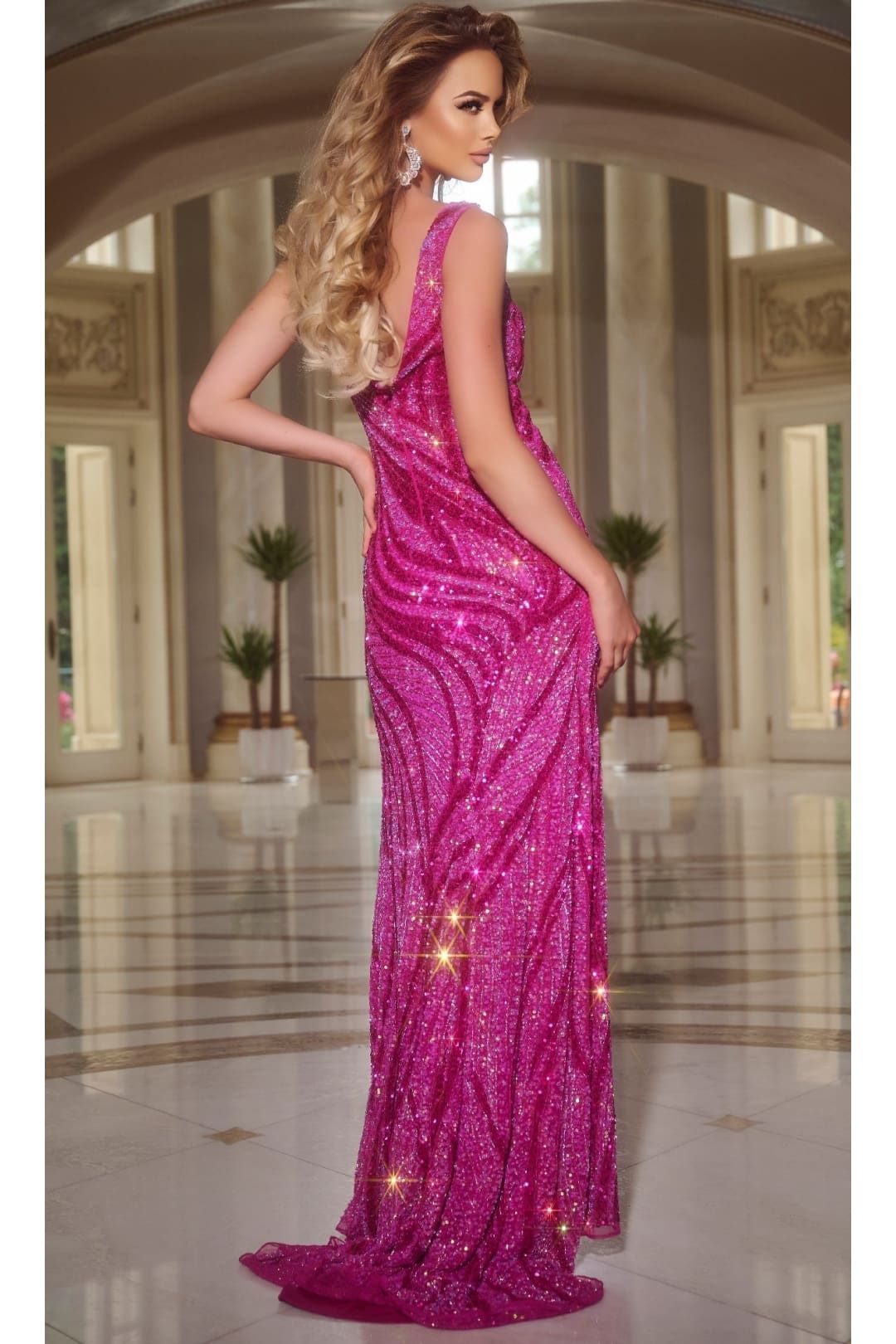 Long Prom Dress: Jovani 42512 - Fuchsia / Prom