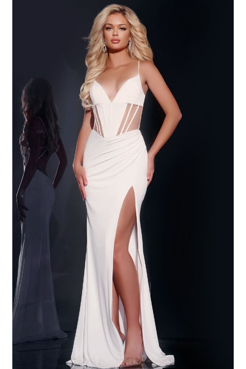 Long Prom Dress: Jovani 42534 - Off White / Prom