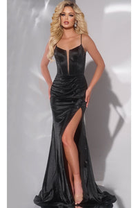 Long Prom Dress: Jovani 42639 - Black / Prom