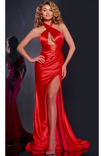 Long Prom Dress: Jovani 42822 - Watermelon / Prom
