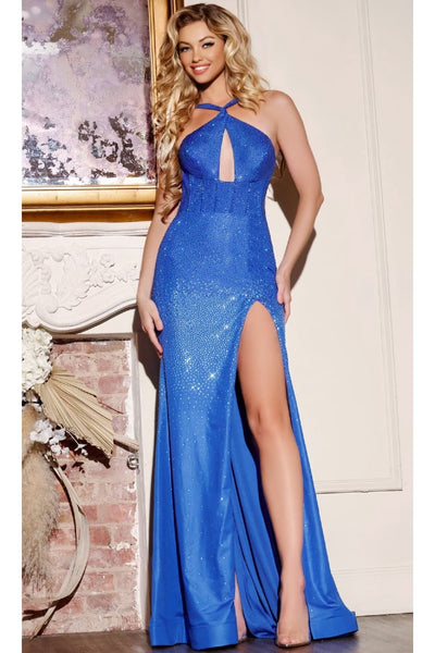 Long Prom Dress: Jovani 42831 - Royal / 00 - Apparel & Accessories > Clothing > Dresses