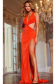 Long Prom Dress: Jovani 42948 - Orange / Prom