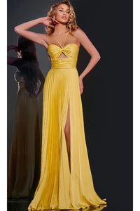 Long Prom Dress: Jovani 42971 - Yellow / Prom