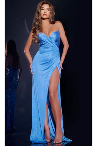 Long Prom Dress: Jovani 43033 - Blue / Prom
