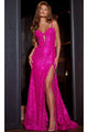Long Prom Dress: Jovani 43061 - Fuchsia / Prom