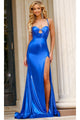 Long Prom Dress: Jovani 43064 - Cobalt / Prom