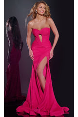 Long Prom Dress: Jovani 43065 - Fuchsia / Prom