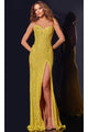 Long Prom Dress: Jovani 43093 - Yellow / Apparel & Accessories > Clothing > Dresses