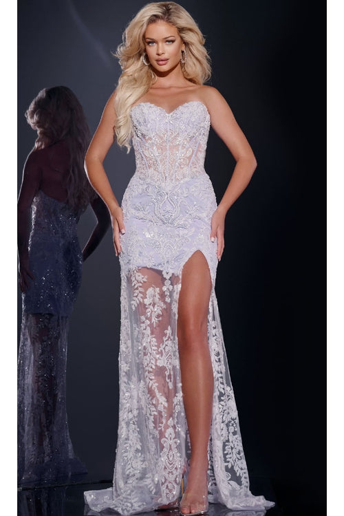 Long Prom Dress: Jovani 43184 - Lilac / Apparel & Accessories > Clothing > Dresses