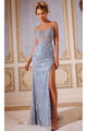 Long Prom Dress: Jovani 43187 - Cloud / Prom