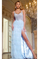 Long Prom Dress: Jovani 43193 - Light Blue / Prom