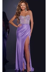 Long Prom Dress: Jovani 43197 - Dark Purple / Prom