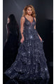Long Prom Dress: Jovani 43198 - Navy / Prom