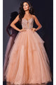 Long Prom Dress: Jovani 43254 - Blush / Apparel & Accessories > Clothing > Dresses