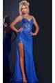 Long Prom Dress: Jovani 43283 - Royal / 00 - Apparel & Accessories > Clothing > Dresses