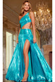 Long Prom Dress: Jovani 43329 - Turquoise / Apparel & Accessories > Clothing > Dresses