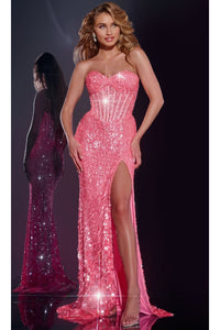 Long Prom Dress: Jovani 43334 - Pink / Prom